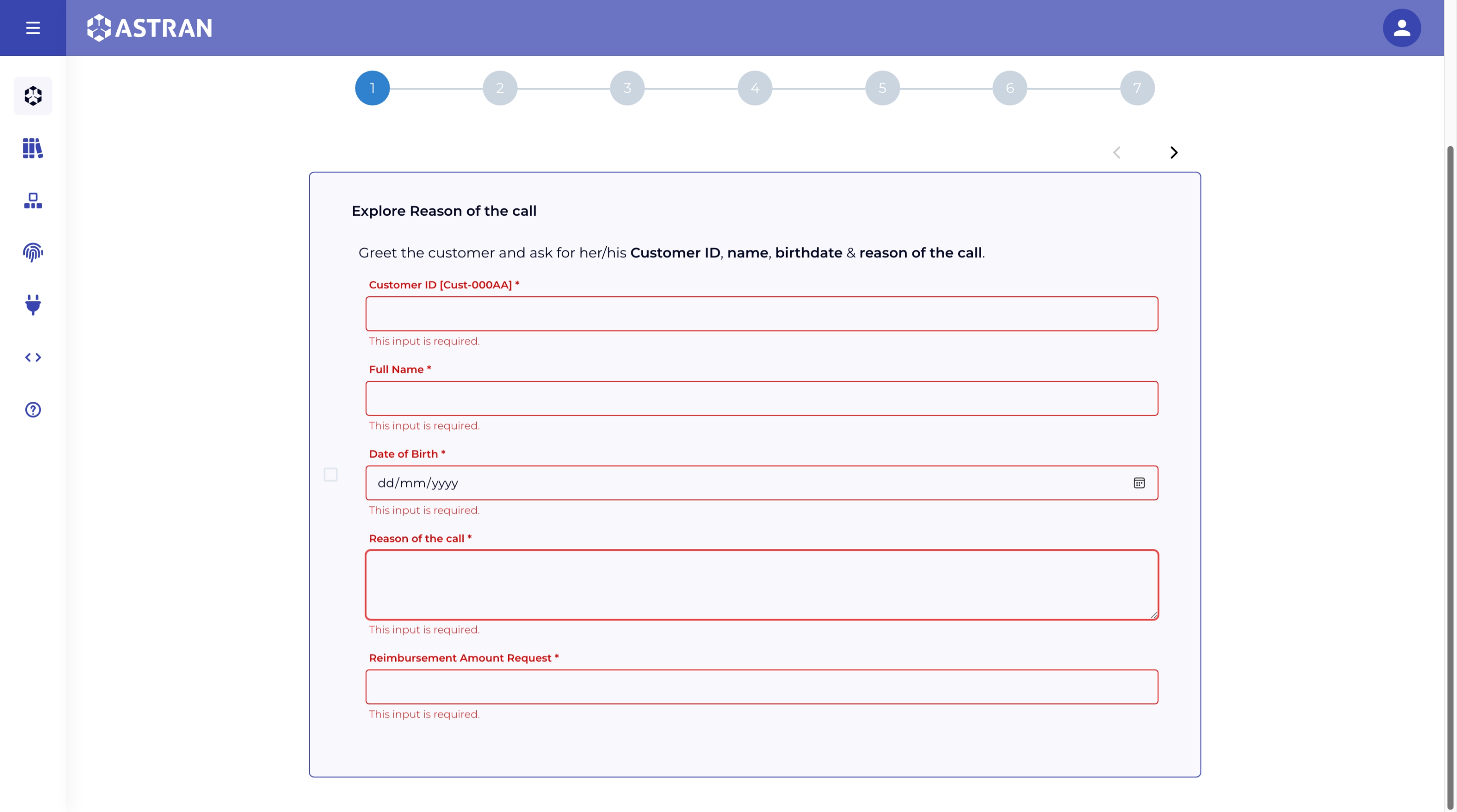 Checklist execution with filled step